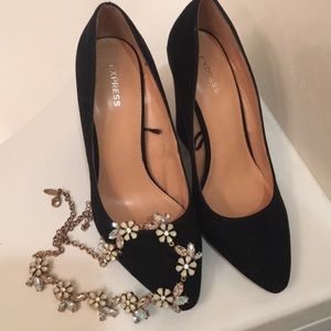 Express Faux Suede heels